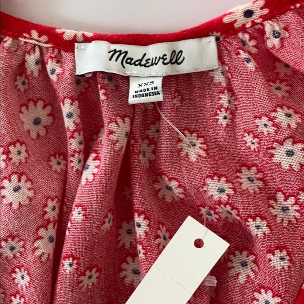 Madewell Ruffle-Neck Cover-Up Mini Dress - Picture 7 of 7